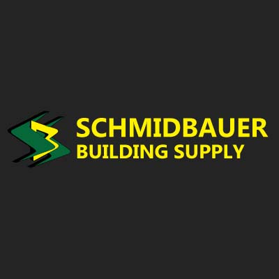 The Schmidbauer Building Supply logo on a dark background